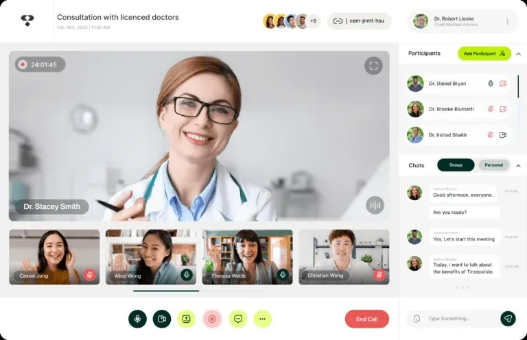 Provider video visit inside the patient portal